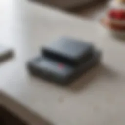 A close-up view of a Square Reader on a sleek countertop