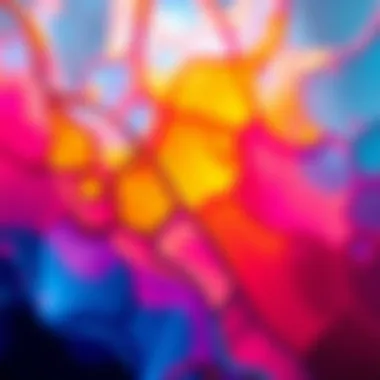 Animated abstract wallpaper with vibrant colors
