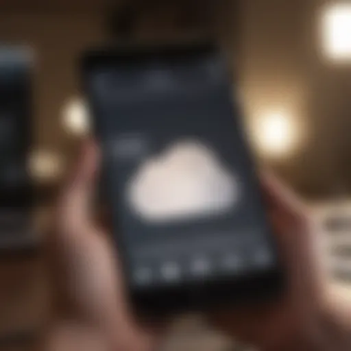 iCloud login screen on an Apple device