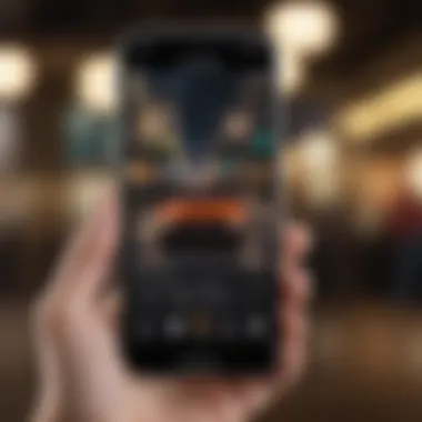 iPhone Editing Interface for Background Removal iPhone editing interface showcasing background removal tools