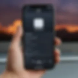 iCloud settings on iPhone