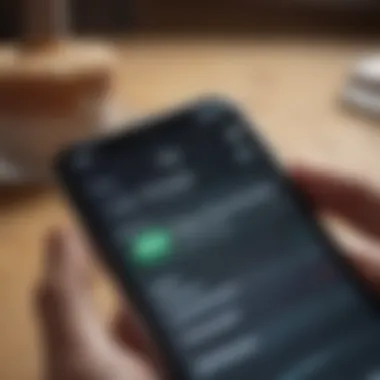Vibrate Settings on iPhone iPhone settings menu with vibrate option highlighted