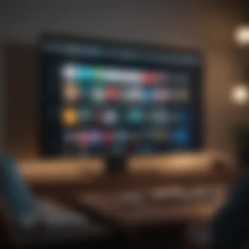 Spectrum TV interface on Apple TV home screen