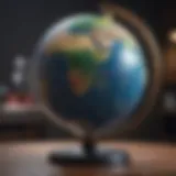 Illuminated globe representing global surveys