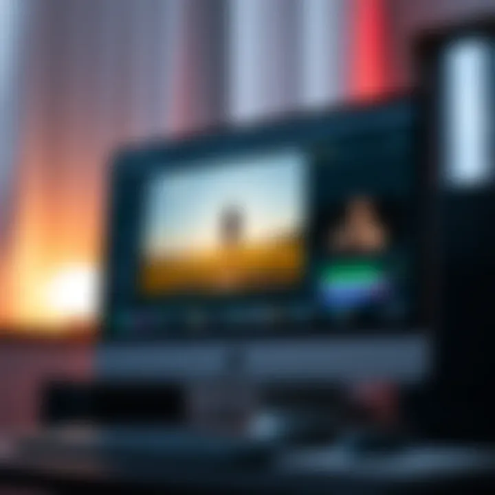 Multimedia capabilities displayed through video editing software on iMac