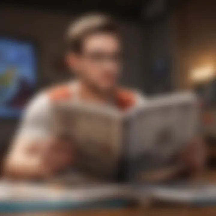 Creative portrayal of readers immersed in the world of ComiXology comics