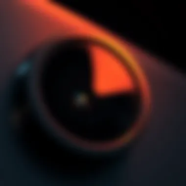 Close-up capture of the iPhone 11's advanced camera technology