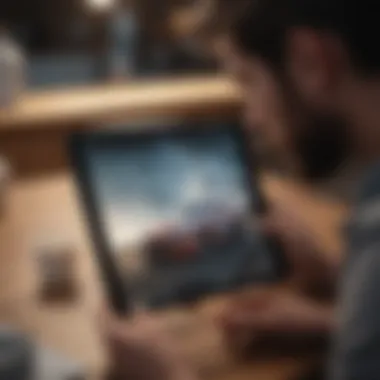 User Experience with iPad and Pencil User engaging with iPad and Apple Pencil