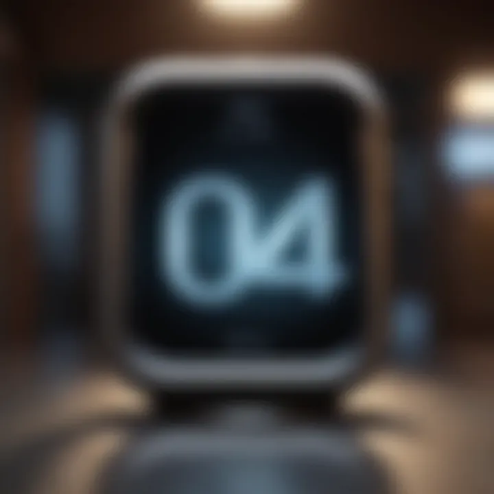 Abstract representation of iPhone countdown feature