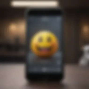 Effortless Emoji Update Process on iPhone User navigating iPhone settings to update emojis