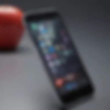 Innovative Excellence: iPhone Displaying Cutting-Edge Features A close-up of the vibrant Apple iPhone displaying innovative features