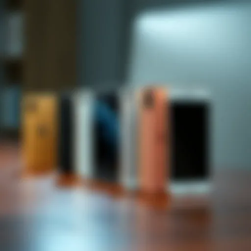 A side-by-side comparison of different iPhone SE models showcasing their design evolution.