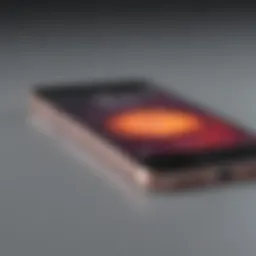 Close-up view of iPhone SE Edition showcasing its sleek design and compact form factor.