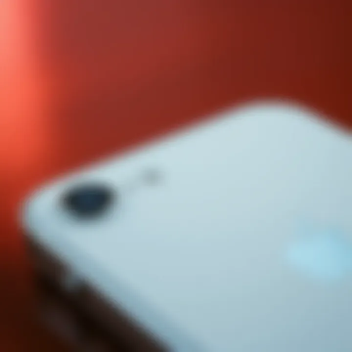 A detailed view of the specifications of the iPhone SE highlighting its technical features.