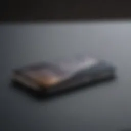 Detailed view of the iPhone X showcasing its design