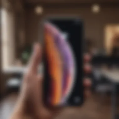 Sleek Sophistication of iPhone XS Max Sleek iPhone XS Max in modern setting