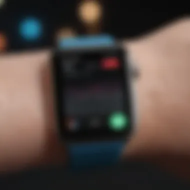 Graph illustrating health trends on Apple Watch screen