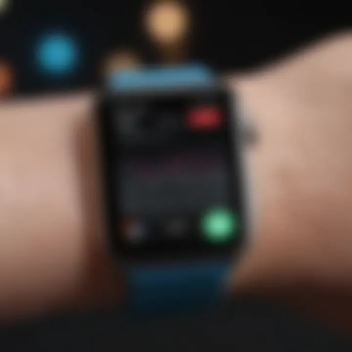Graph illustrating health trends on Apple Watch screen