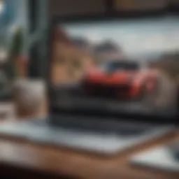 User interface of Lightroom on MacBook showcasing editing tools