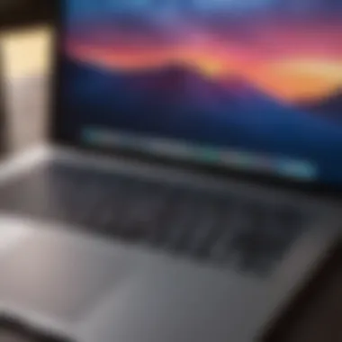 Close-up of MacBook Air Retina screen displaying vibrant colors