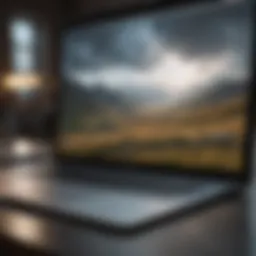 MacBook with Windows logo