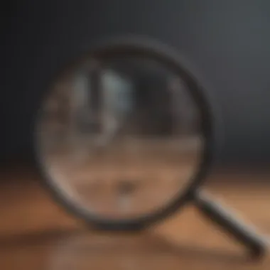 Magnifying glass focusing on survey opportunities