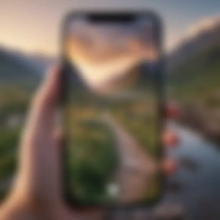 Nature landscape live wallpaper on iPhone SE