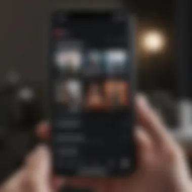 User interface showcasing Apple Music search function
