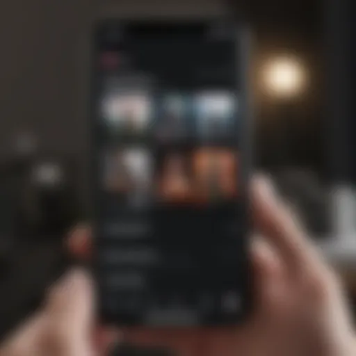 User interface showcasing Apple Music search function