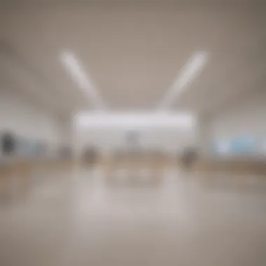 Explore the Apple Store Atmosphere Interior view of Apple Store in Albuquerque showcasing product displays