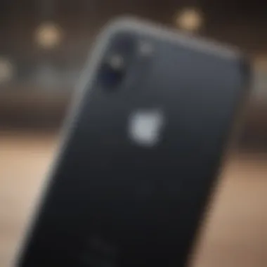 Close-up of an iPhone showcasing its features