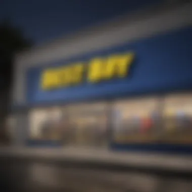 Best Buy store front with signage