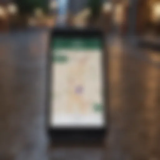 Interface of Find My iPhone app displaying location tracking.