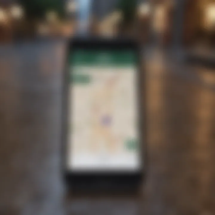 Exploring the Find My iPhone Interface Interface of Find My iPhone app displaying location tracking.