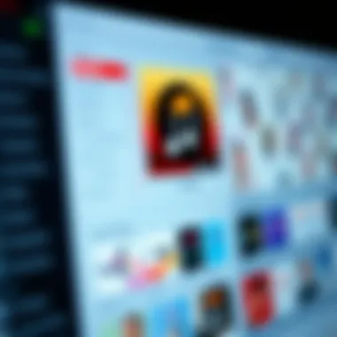 iTunes Music Store User Interface Visual representation of the iTunes Music Store interface