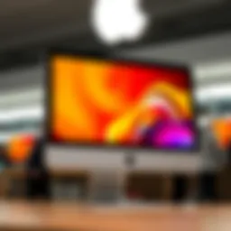Sleek design of the latest iMac showcasing vibrant display
