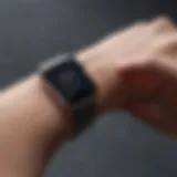 An Apple Watch with a location pin symbol