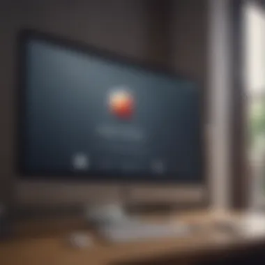 Apple ID Login Screen Overview A serene interface showcasing the Apple ID login screen