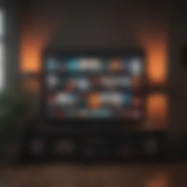 TV screen displaying Netflix homepage