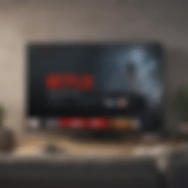 Cancelling Netflix Subscription on TV User navigating TV menu to cancel Netflix subscription