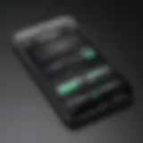 A sleek iPhone displaying a battery saver app interface
