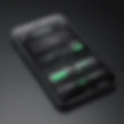 A sleek iPhone displaying a battery saver app interface