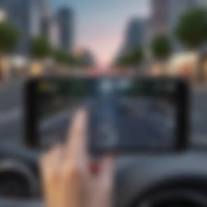 Smart device displaying driving directions with planned stops