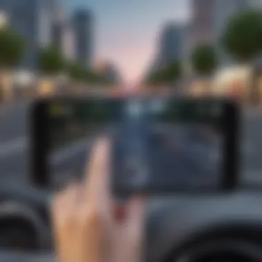 Driving Directions on Smart Device Smart device displaying driving directions with planned stops