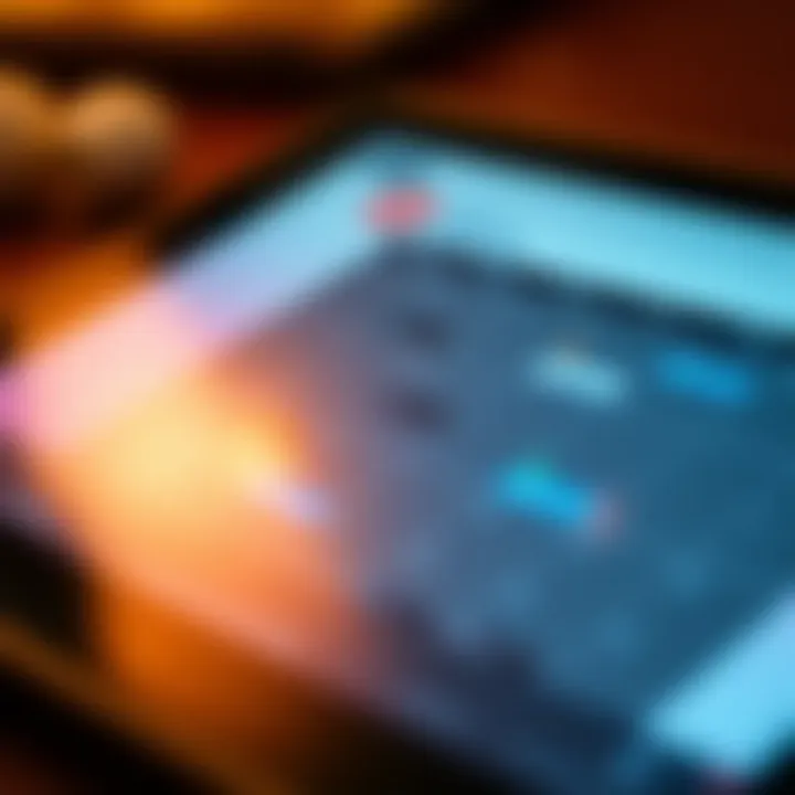 A close-up of a digital calendar on a tablet