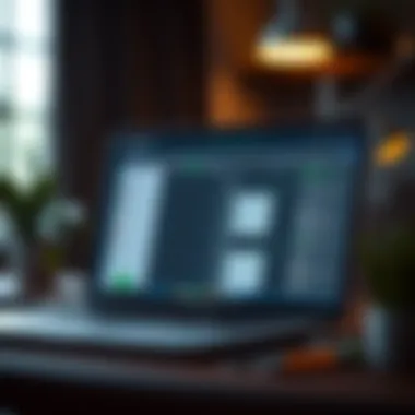 A sleek laptop showcasing task management software