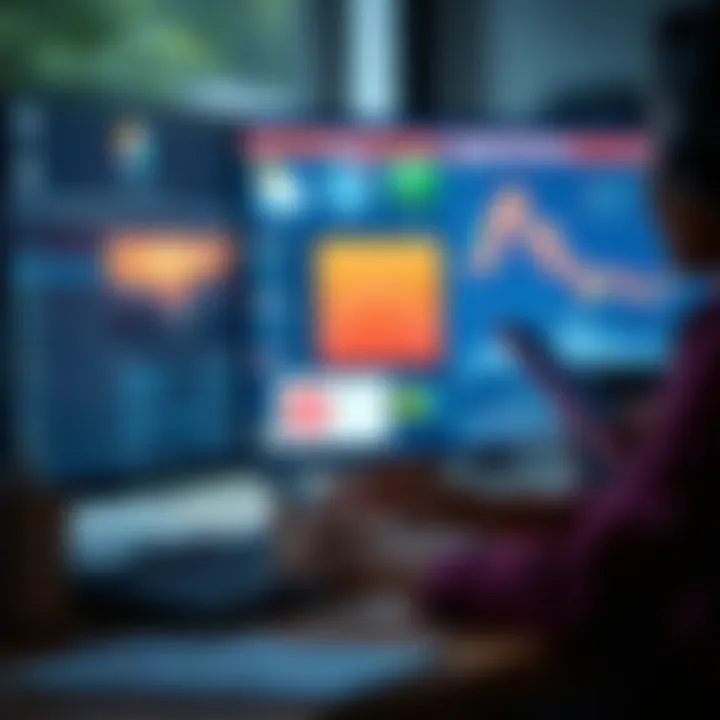 A user organizing tasks on a desktop with productivity applications