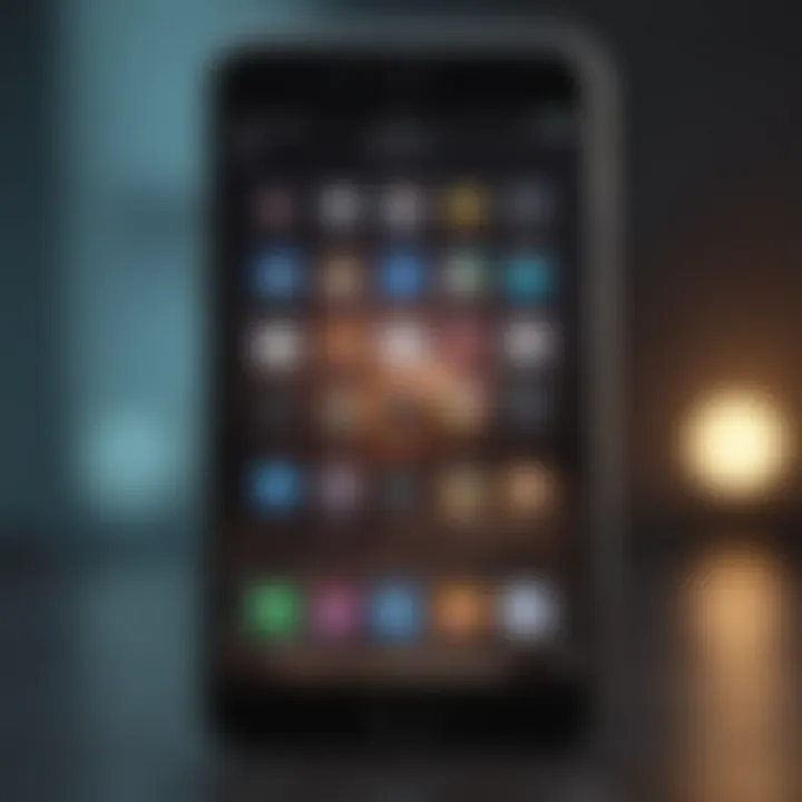 Customized iPhone home screen with personalized icons