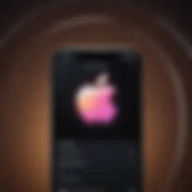 Apple Music logo on a smartphone screen