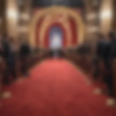 Glamorous Red Carpet Affair Elegant red carpet entrance at Oscars ceremony